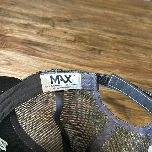 McKibben Powersports men’s ball cap hat velcro black/red max adjustable - Picture 5 of 7